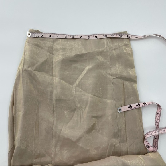 Alex Evenings Metallic Gold Long Skirt and Jacket Formal Floral Mother of Bride - Picture 9 of 16